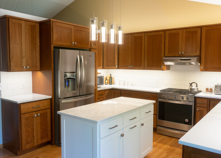 Custom cabinetry built and installed by RFEMn in Delano, MN