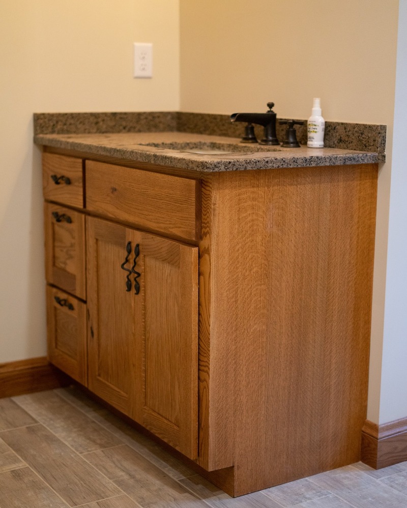 Custom bathroom vanity for bathroom remodel in Monticello Minnesota